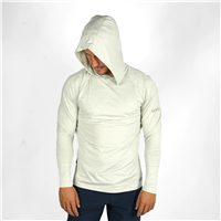 "SALE" NEW Vaikobi UV Ocean Tech Long Sleeve Hooded Top - Silver, Buy at Paddle Dynamics