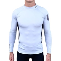 ** ON SALE ** NEW Vaikobi L/S UV Spandex Rash Top -Silver/Black