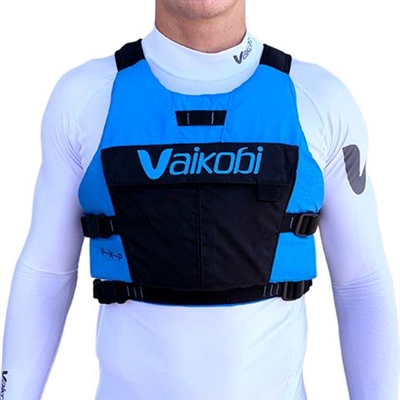 **SALE**. NEW Vaikobi VXP Race Vest PFD / Life Jacket - Cyan/Black at Paddle Dynamics