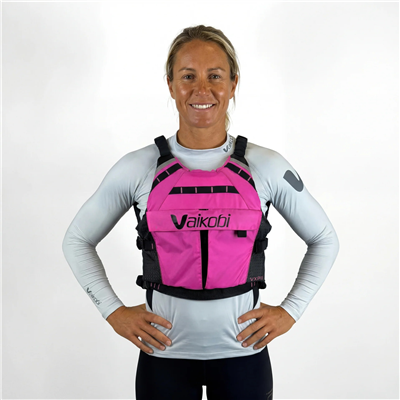 **SALE**. NEW Vaikobi VXPII Race Vest PFD / Life Jacket - Pink/Black at Paddle Dynamics