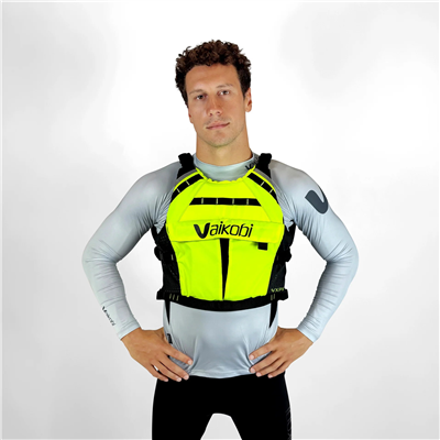 **SALE**. NEW Vaikobi VXPII Race Vest PFD / Life Jacket - Fluro Yellow/Black at Paddle Dynamics