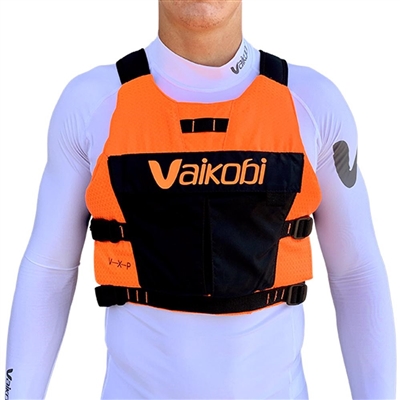 **SALE**. NEW Vaikobi VXP Race Vest PFD / Life Jacket - Fluro Orange/Black at Paddle Dynamics