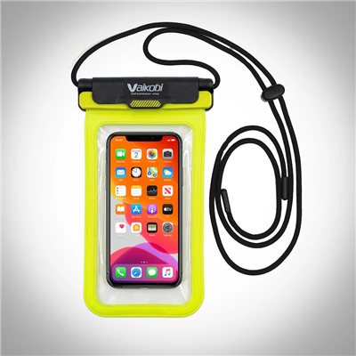 ** INTRODUCTARY SALE ** NEW Vaikobi waterproof cell phone case (yellow, orange, pink, cyan) at Paddle Dynamics.