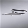 Hospitality 10" Chrome Finish Solid Brass Square Hotel LED Shower Head