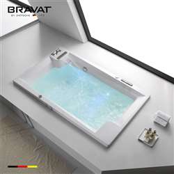 Hotel Design Rectangular Whirlpool Tub And Air Bathtub