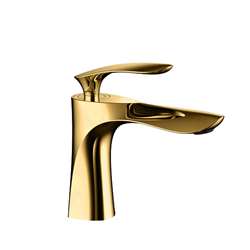 Hotel Design Gold Copper Hotel Bathroom Sink Faucet