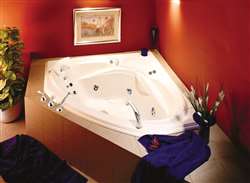 Hospitality Luxury Design Acrylic Corner 60" x 60" Whirlpool Bathroom Bathtub by FonatnaShowers