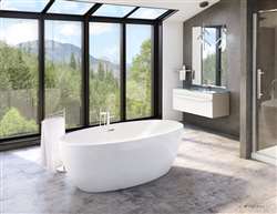 Amazing Oval Shape White Contemporary Bathroom Luxury Design Hotel Bathtub