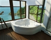 Acrylic Corner White 60" x 60" Bathroom Luxury Design Hotel Bathtub 