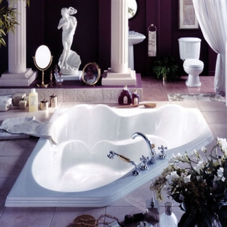 Corner New Standard White Luxury Bathroom Luxury Hospitality Design Bathtub