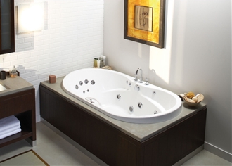 Corner Standard White Oval Bathroom Luxury Hospitality Design Bathtub