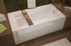 Alcove Install White Rectangle 60" x 30" Bathroom Luxury Hospitality Design Bathtub 