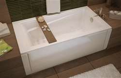 Alcove Install White Rectangle 60" x 30" Bathroom Luxury Hospitality Design Bathtub 