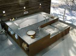 Brand New Luxurious Under-mount White 72" x 36" Bathroom Luxury Hospitality Design Bathtub 