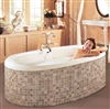 White Mass-Air Combo System Oval 72" x 38" Bathroom Hospitality Design Bathtub 