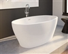 Free Standing White 59" x 32" x 23" Bathroom Hospitality Bathtub 