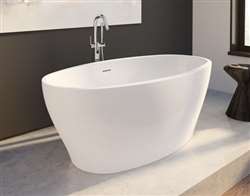 Free Standing White 59" x 32" x 23" Bathroom Hospitality Bathtub 