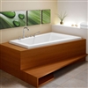 White Corner Rectangle 60" x 42" Bathroom Hospitality Bathtub 