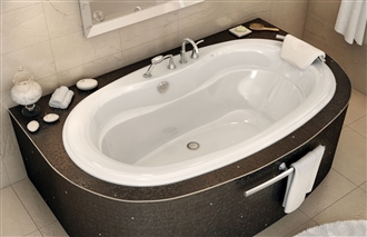 Elegant Drop-In Acrylic White 72" x 42" Bathroom Hotel Hospitality Bathtub 