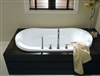Oval Modern Podium White 72" x 36" White Bathroom Hospitality Bathtub 