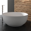 Hotel Round White 59" Free-Standing Bathroom Hospitality Bathtub 