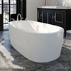 Single Bather Oval White 36" x 72" x 21" Bathroom Hospitality Bathtub 