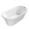 White Acrylic 60" x 29" x 25" Bathroom Hospitality Bathtub 