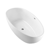 Modern Oval Freestanding 63" x 31" x 24" Acrylic Hospitality Luxury  Soaking Bathroom Bathtub