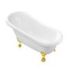 Free-Standing  Hotel Luxury Gold Design 61" x 27" x 31" Claw-foot Bathroom Bathtub