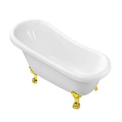 Free-Standing  Hotel Luxury Gold Design 61" x 27" x 31" Claw-foot Bathroom Bathtub
