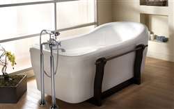 Ocean Soaking 72" x 36" x 27" White Standing  Hotel Luxury Bathroom Bathtub