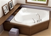 Corner Mount 55" x 55" x 20" White Hotel Luxury Bathroom Bathtub