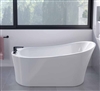 Stylish Freestanding 66" x 31" x 30" White Bathroom Bathtub