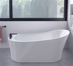 Stylish Freestanding 66" x 31" x 30" White Bathroom Bathtub