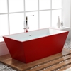 Luxury Hotel Design Acrylic Red 66" x 31" x 23" Freestanding Bathroom Bathtub