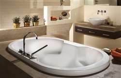 Luxury Hotel Design Ocean Beach 72" x 41" x 23" Drop-  In Hotel Bathroom Bathtub