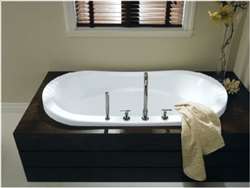 Luxury Hotel Design Tonic 72" x 36" Acrylic Oval with Whirlpool Bathroom Bathtub