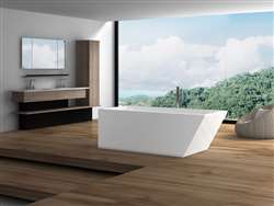 Luxury Hotel Design Zurich White 67" x 30" x 23" Freestanding Bathroom Bathtub