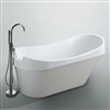 Architectural Design Elegant Free-Standing 69" x 30" x 31" White Bathroom Bathtub