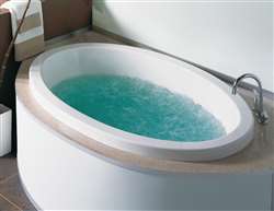 Architectural Design Hotel Luxury Essential 65" x 41" x 24" Drop-In White Rounded Bathroom Hotel Bathtub
