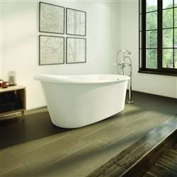Hospitality Design Operetta White Free-Stand 63" x 30" x 29" Bathroom Bathtub