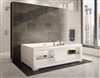 Hospitality Design Bold 60" x 39" x 21" Wall Touch White Free-Standing Bathroom Bathtub