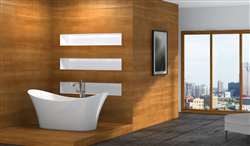 Best SPA Hospitality Luxury Fontana Hotel Acrylic White 67" x 29" x 29" Bathroom Bathtub