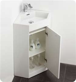 Best Hotel Bathroom Elegant White Corner Install 18" Modern Bathroom Sink