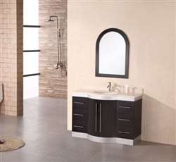 Best Hospitality Modern Element 48" Single Bathroom Sink with Cabinet Set Mirror