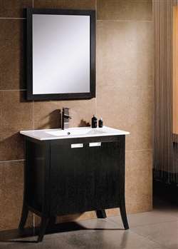 Hospitality Traditional Black Wood Color 24" Bathroom Sink