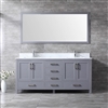 Hospitality Grey Cabinet Finish 72" Double Bathroom Sink