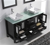 Custom Supplier of Hotel Vanity Surface Mount 60" Double Bathroom Sink