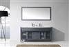 Fontana Grey Wooden 71" Double Bathroom Sink with Hotel Vanity Set