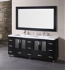 Fontana Element Double 72" Vanity Set Modern Hotel Bathroom Sink